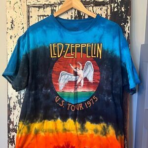 Led Zeppelin Tie-Dye T-Shirt US Tour Retro Men’s Tshirt. Size XL